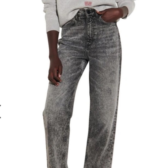 Sandro Paris, Destroyed and Repaired Boyfriend Jeans Charcoal Grey - Picture 10 of 13